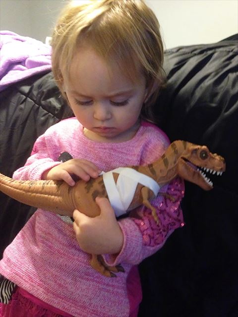 恐竜と子供
