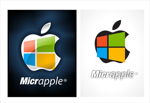 WindowsとAppleのロゴ