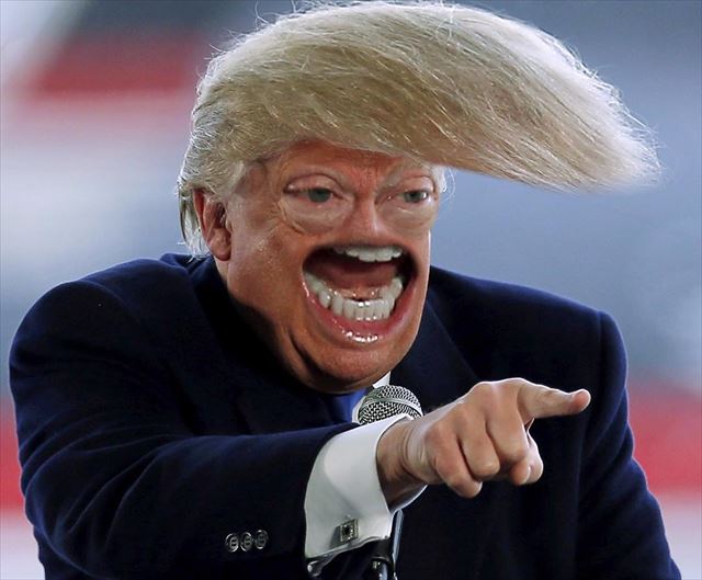 トランプ大統領のコラ画像