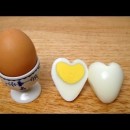 ゆで卵をハート型にする方法