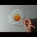 絵に描いた卵（目玉焼き）がリアルすぎる